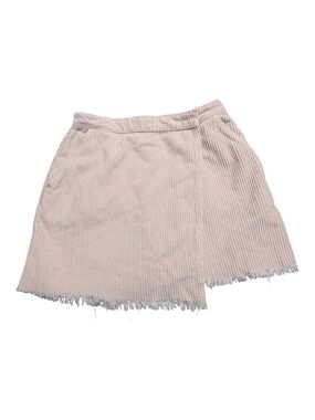 BDG Pale Pink Wrap Corduroy Mini Skirt